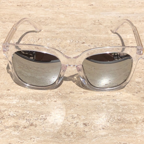 *LAST NEW Clear Frame Statement Mirror Sunglasses - Picture 3 of 8